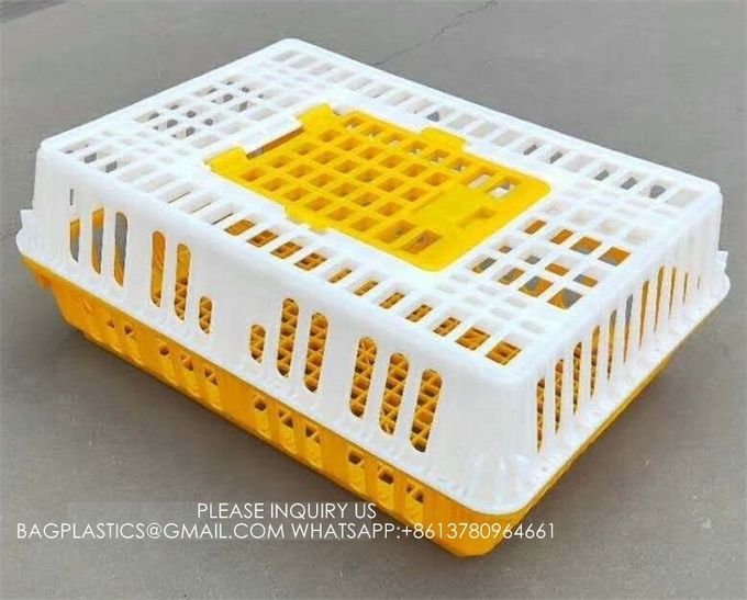 Poultry Plastic Transport Cage Crate Chicken Turnover Box For Farm Use For Duck Pigeon 5