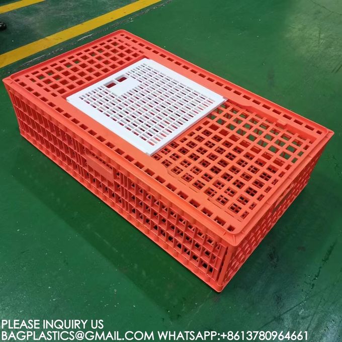 Poultry Plastic Transport Cage Crate Chicken Turnover Box For Farm Use For Duck Pigeon 2