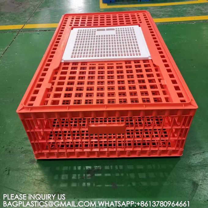 Poultry Plastic Transport Cage Crate Chicken Turnover Box For Farm Use For Duck Pigeon 3